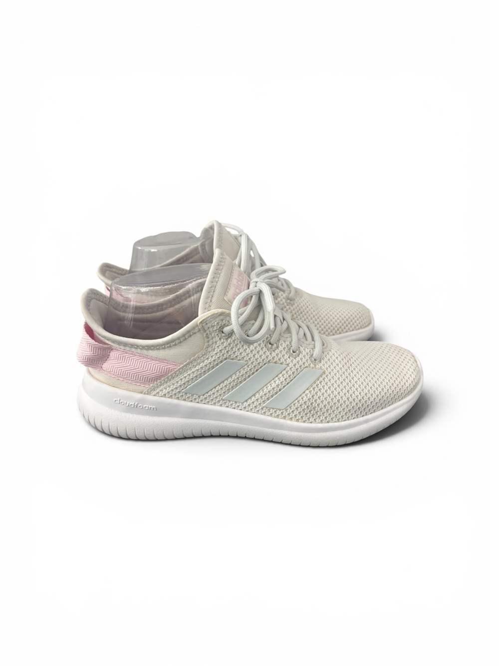 Adidas Cloudfoam QT Flex Running Shoes‎ Women's Size 6 Ivory Training Fashion